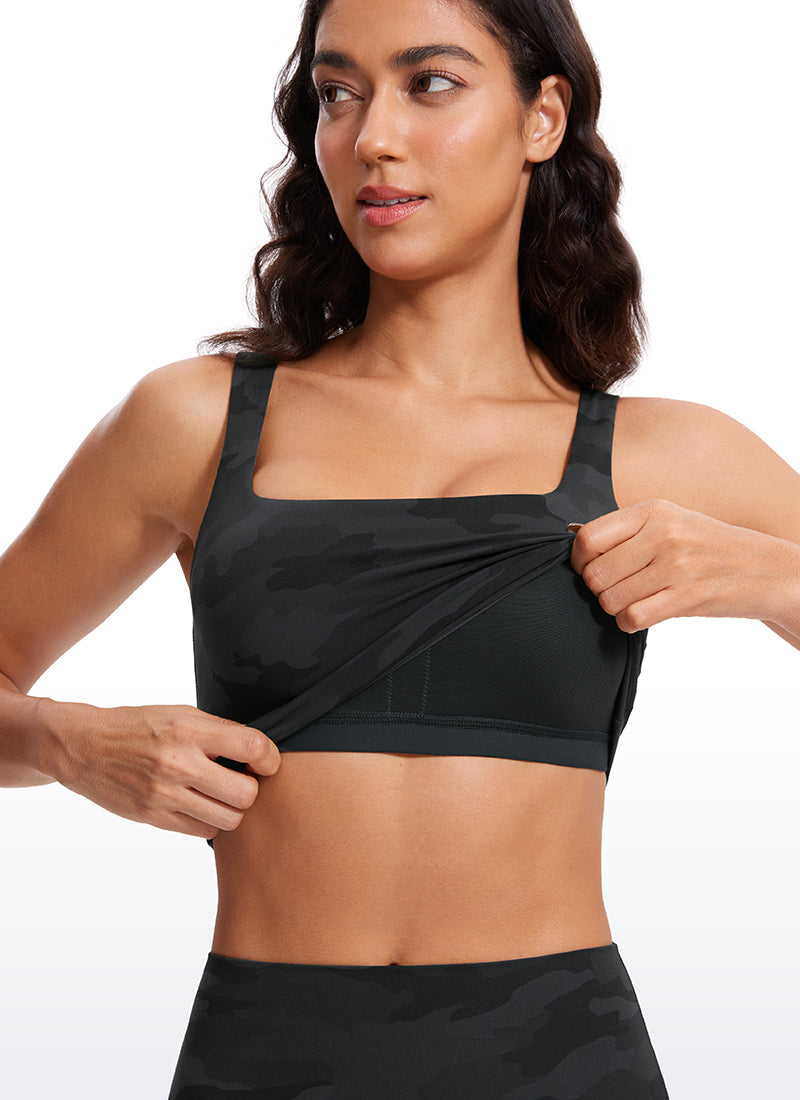 Butterluxe Square Neck Built in Bra Tank