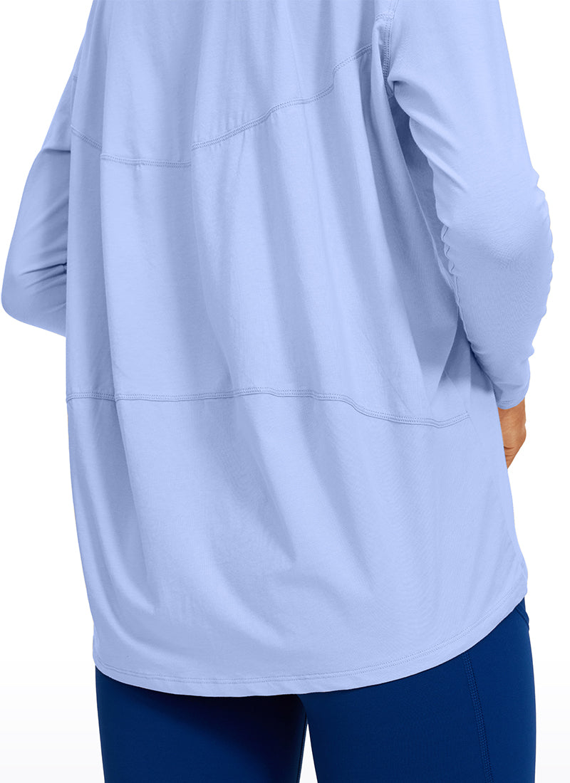 Pima Cotton Boat Neck Long Sleeve