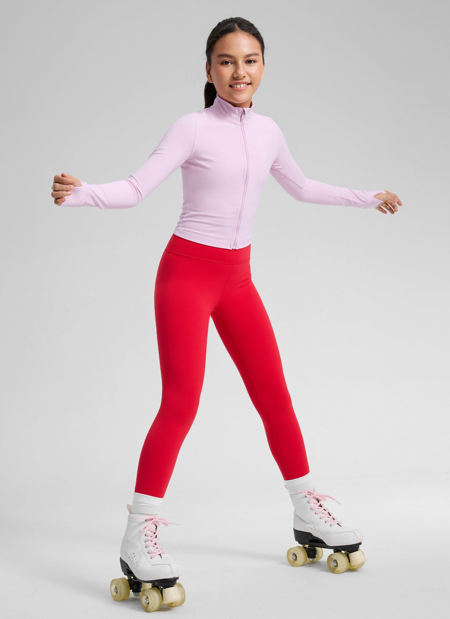 Girls Matte Thermal Fleece Lined Legging