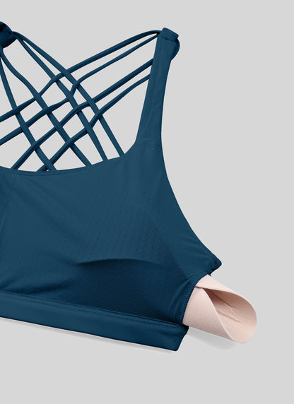 Nakedfeel Low Cut Strappy Bra (8 Straps)