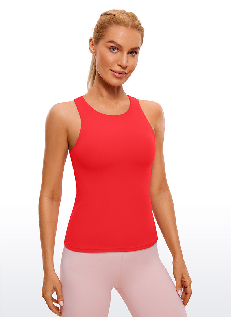 Butterluxe Built in Bra Scoop Neck Tank