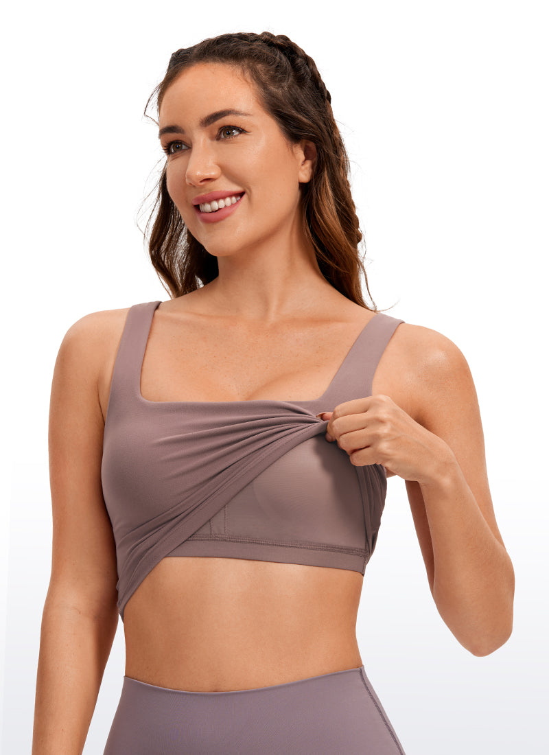 Butterluxe Square Neck Built in Bra Tank