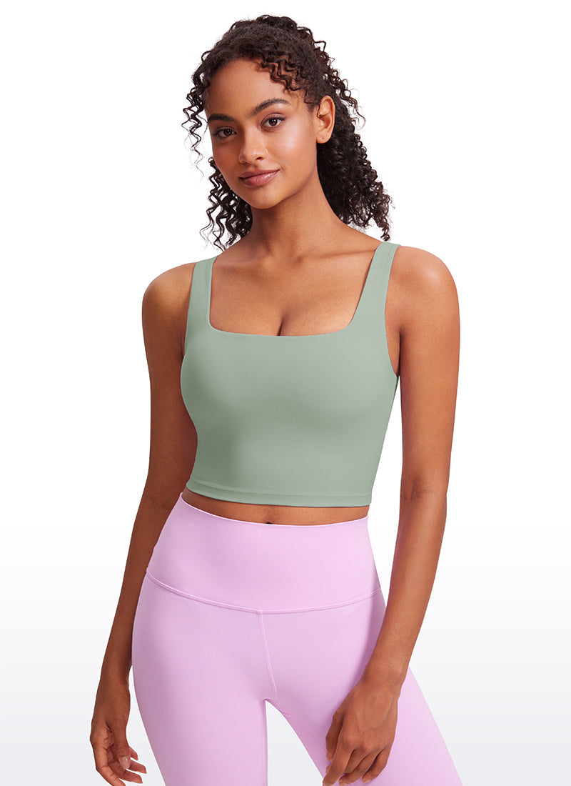 Butterluxe Square Neck Built in Bra Tank