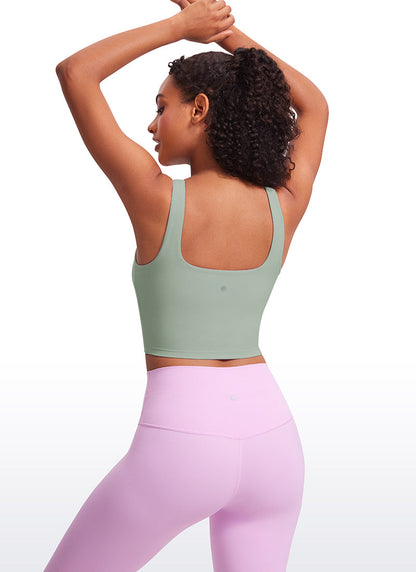 Butterluxe Square Neck Built in Bra Tank