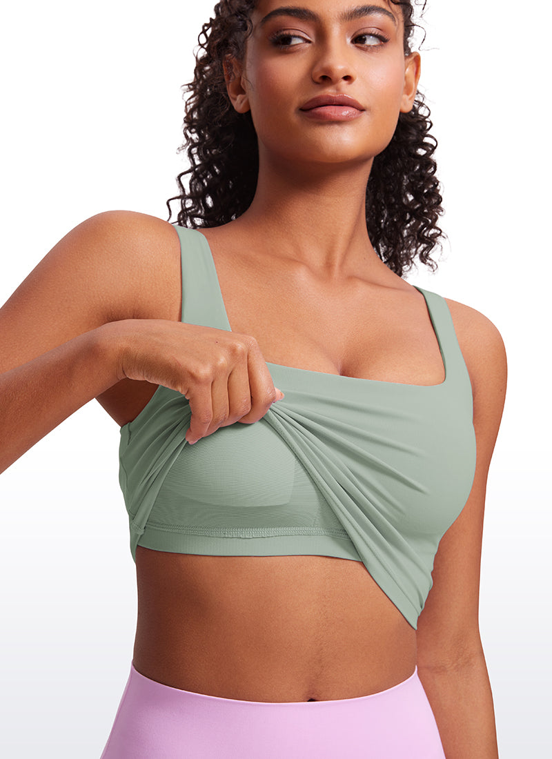 Butterluxe Square Neck Built in Bra Tank