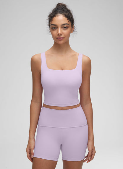 Butterluxe Square Neck Built in Bra Tank