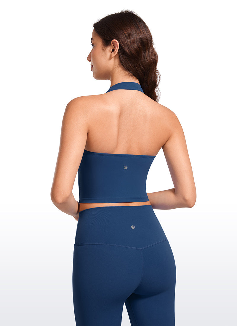 Butterluxe Built in Bra Halter Tank