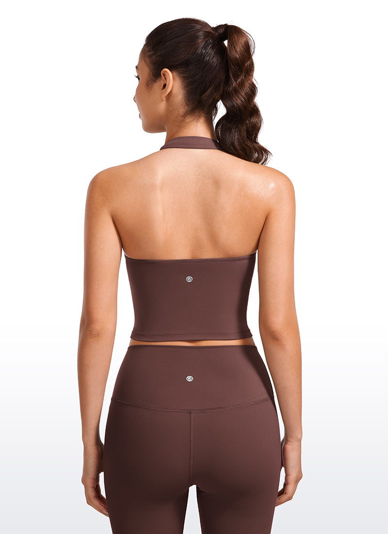 Butterluxe Built in Bra Halter Tank