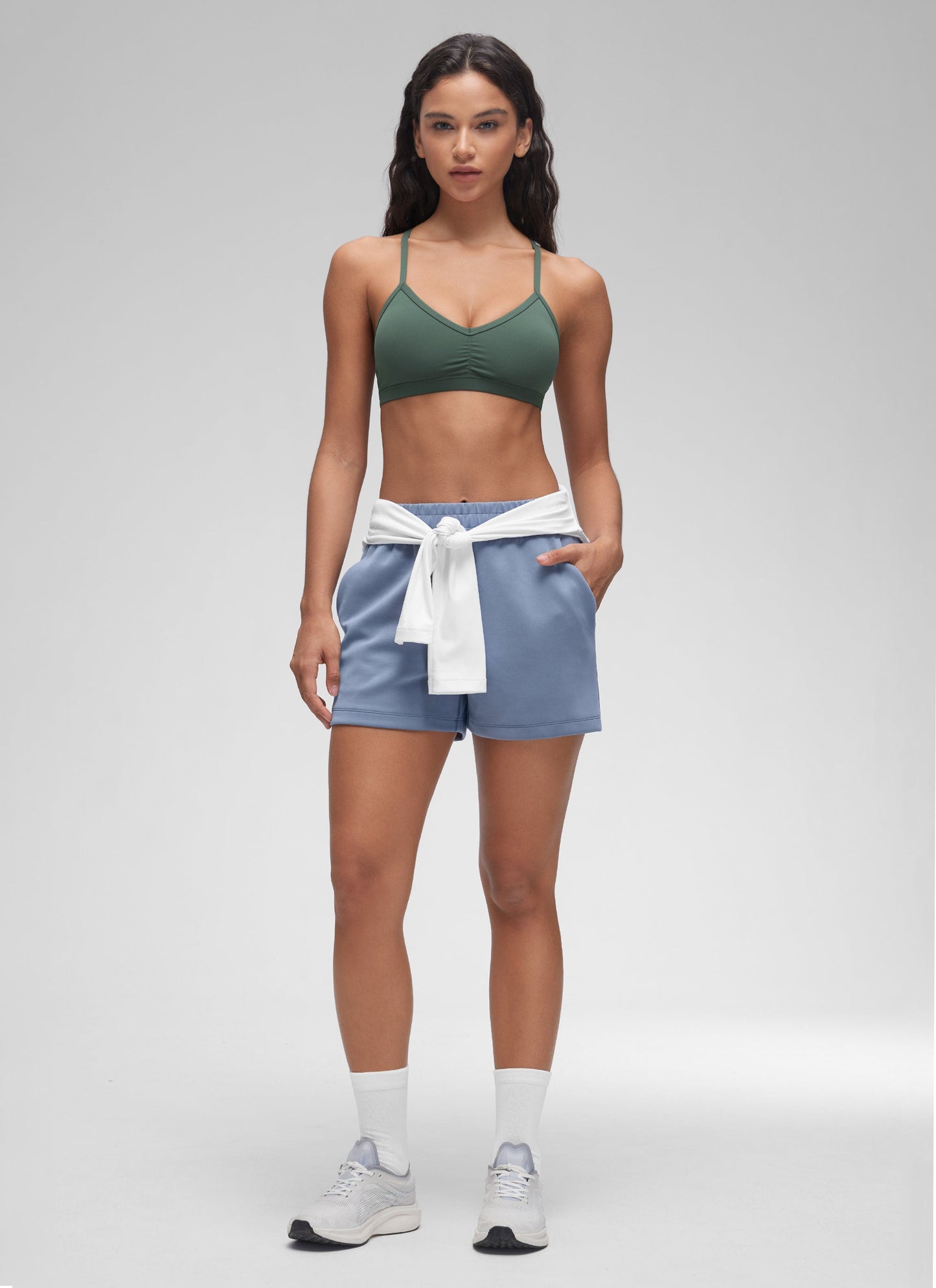 Butterluxe Sports Ruched V Neck Bra