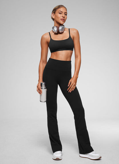 Softhold Double Lined Scoop Neck Bralettes Adjustable