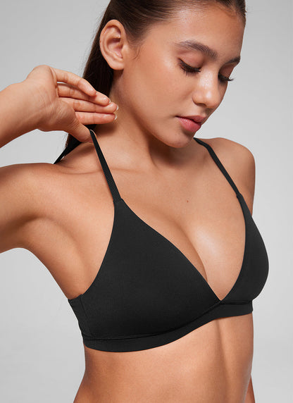 Softhold Double Lined Triangle Bralette Adjustable