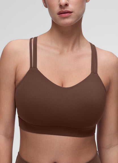 Butterluxe Mold U Neck Double Strap Sports Bra