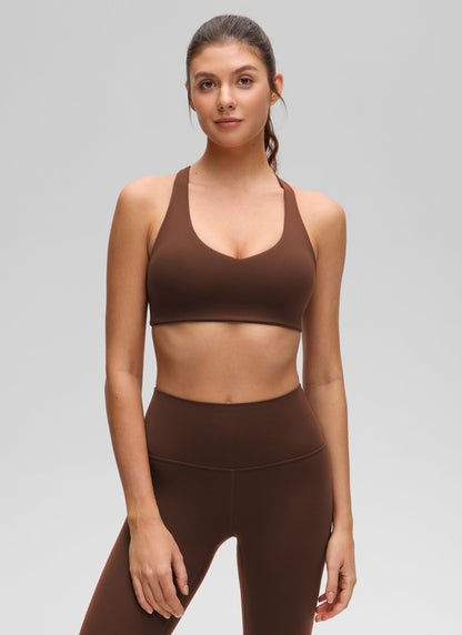 Butterluxe V Neck Racerback Sports Bra