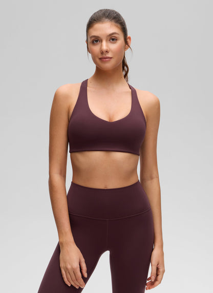 Butterluxe V Neck Racerback Sports Bra