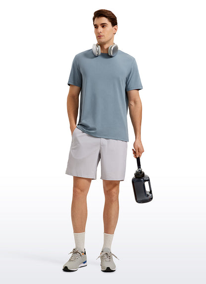 Pima Cotton T-Shirts Short Sleeve Crew Neck