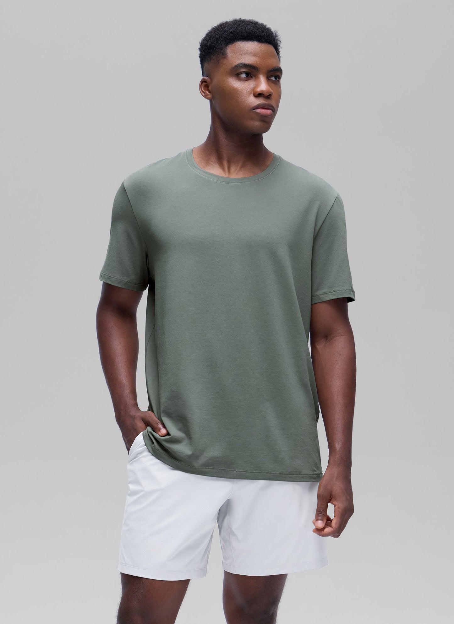 Poly Cotton-Blend Lightweight Short Sleeve