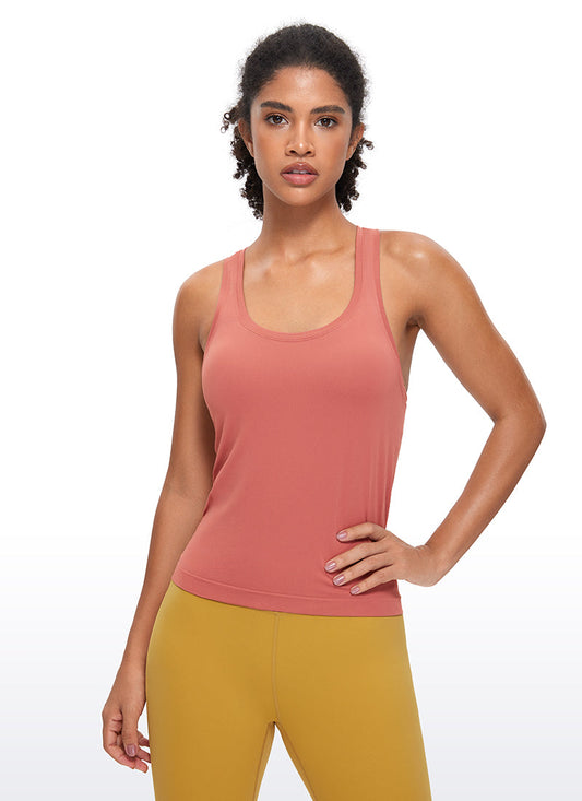 Seamless Scroop Neck Racerback Tank