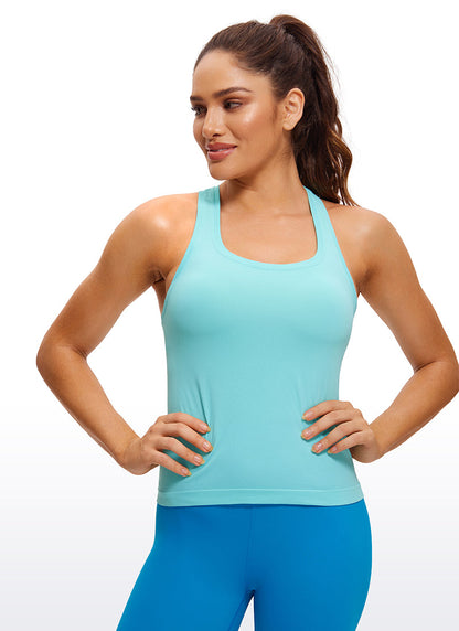 Seamless Scroop Neck Racerback Tank