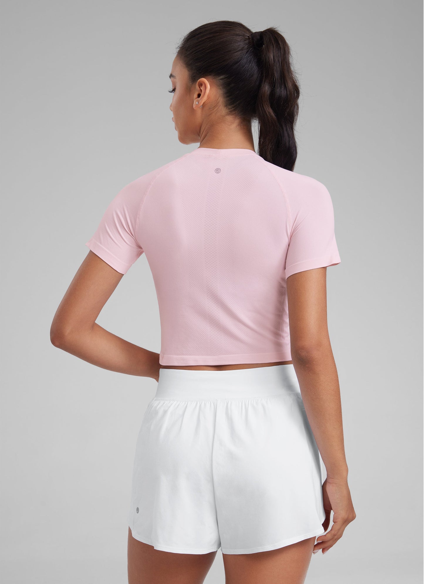 Seamless Crew Neck Cropped Short Sleeve
