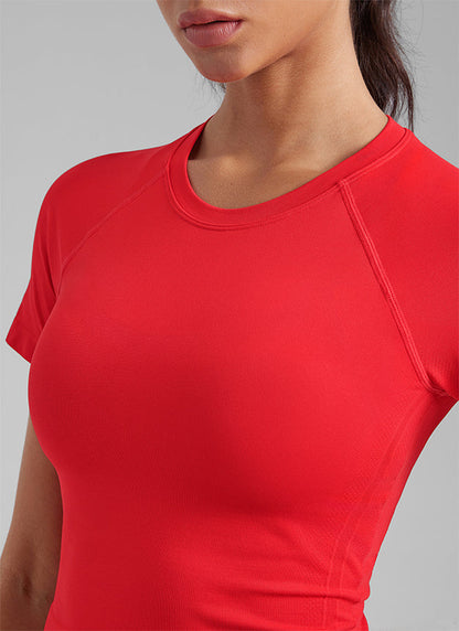 Seamless Crew Neck Cropped Short Sleeve