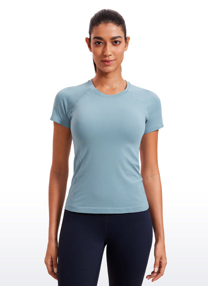 Seamless Hip Length Short Sleeve