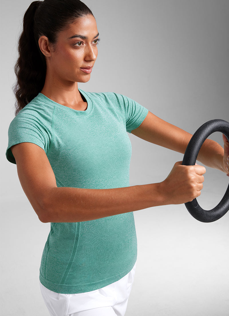 Seamless Hip Length Short Sleeve