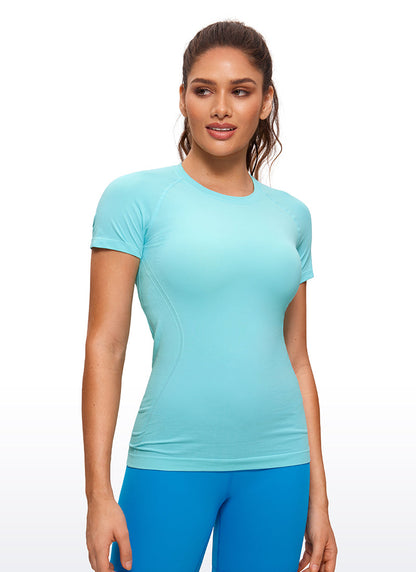 Seamless Hip Length Short Sleeve