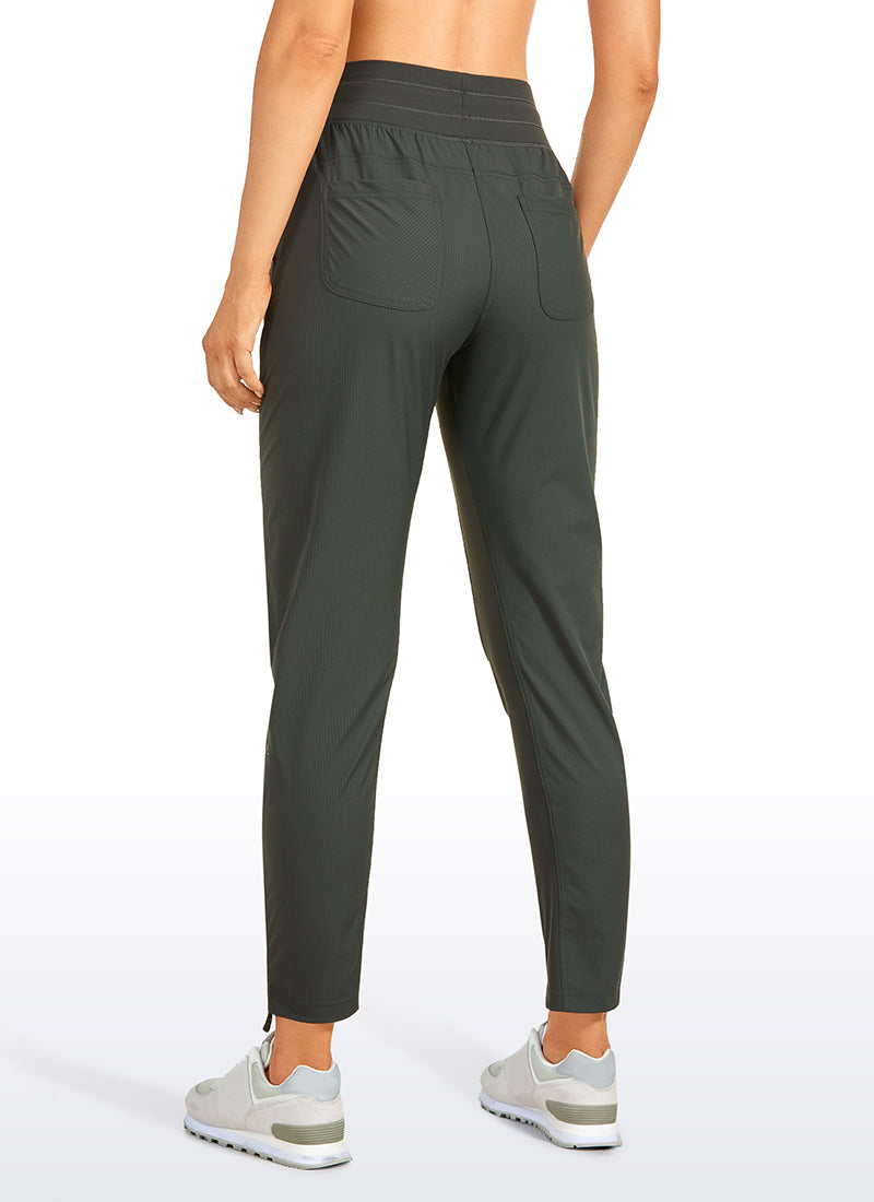 Striped Cinched Leg Pocket Pant 27''