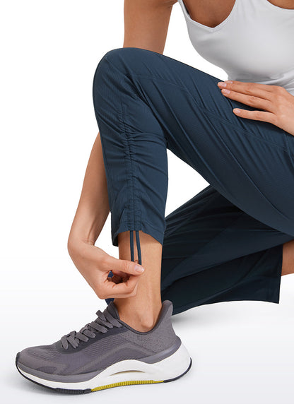 Striped Cinched Leg Pocket Pant 27''