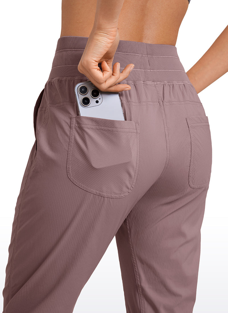 Striped Cinched Leg Pocket Pant 27''