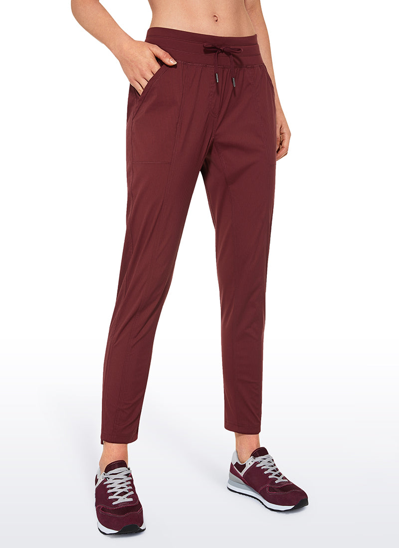 Striped Cinched Leg Pocket Pant 27''