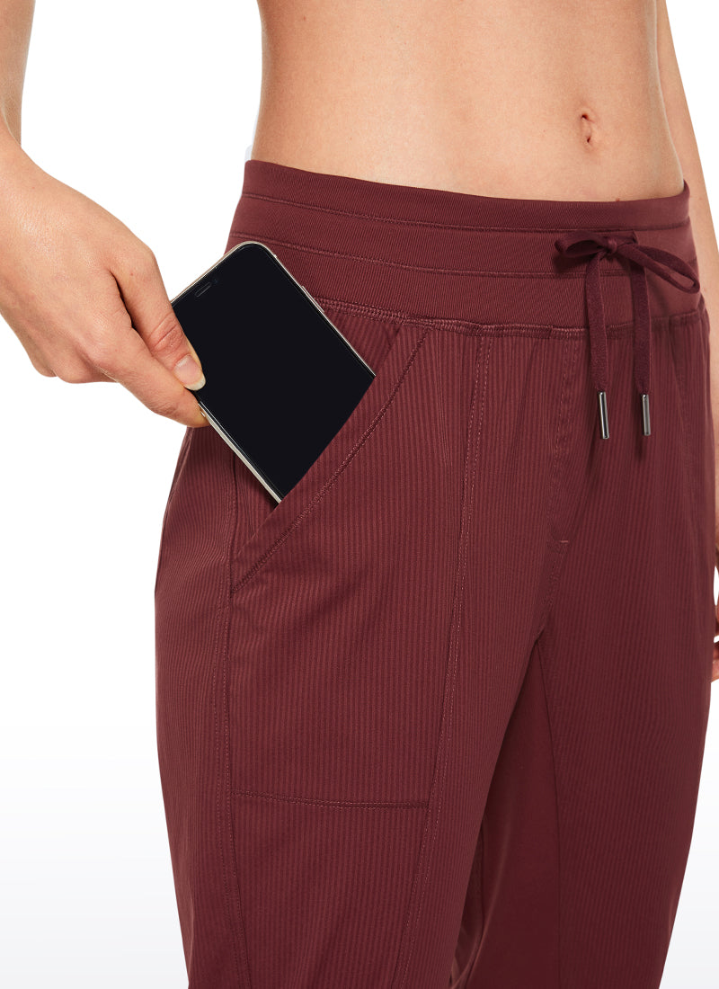 Striped Cinched Leg Pocket Pant 27''