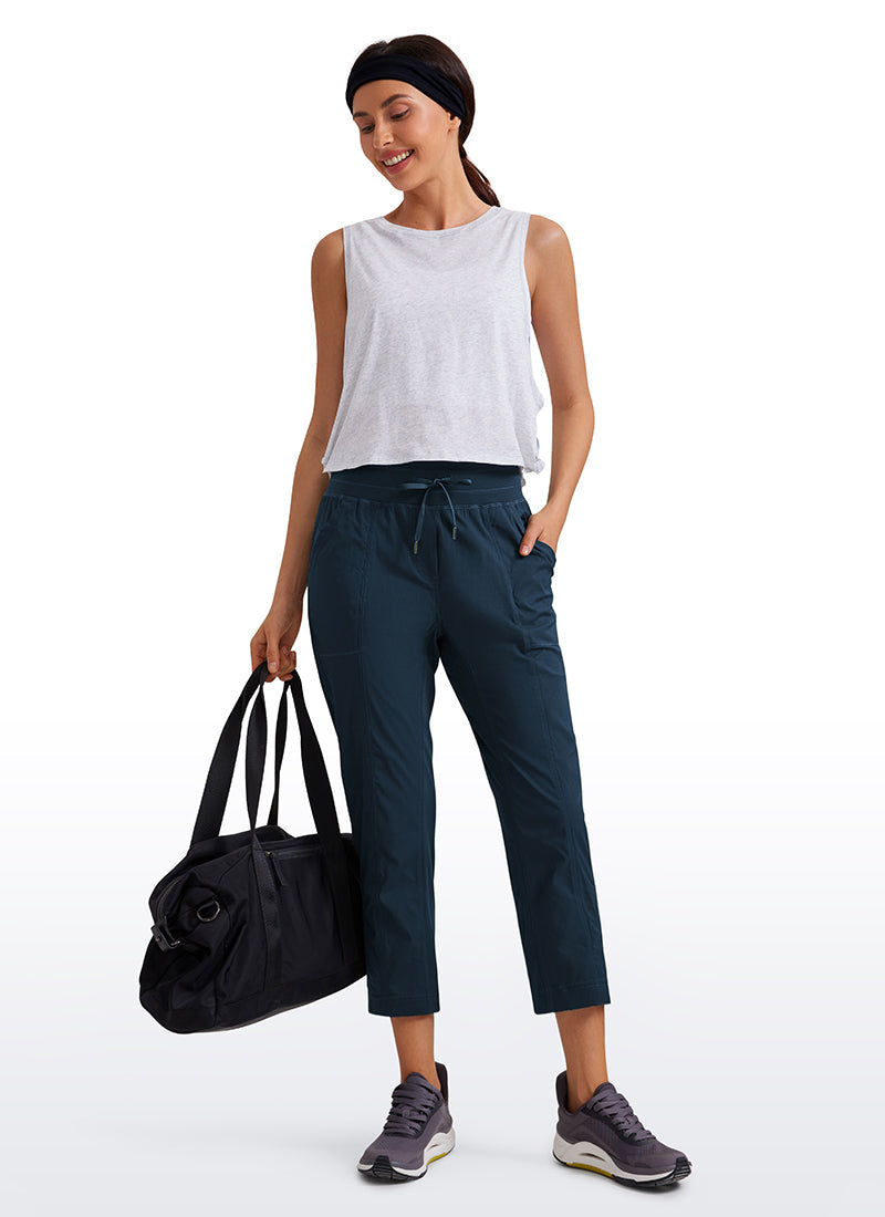 Striped Pants with Pockets 25''- Cinched Leg