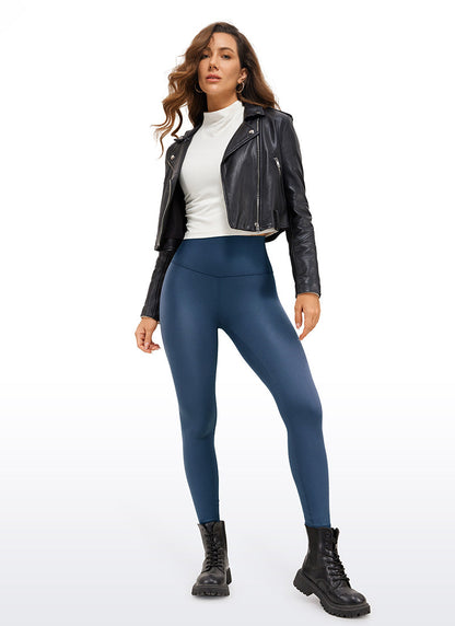 Matte Faux Leather Legging 28''