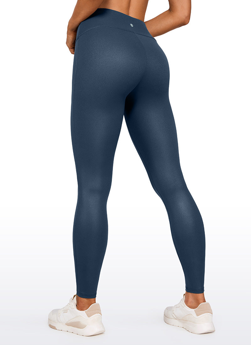 Faux Leather No Front Seam Legging 28''