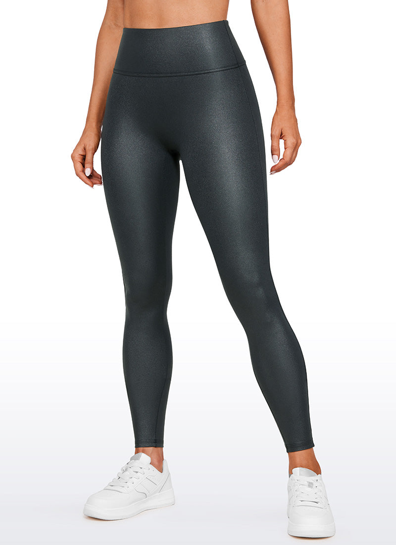 Faux Leather No Front Seam Legging 28''