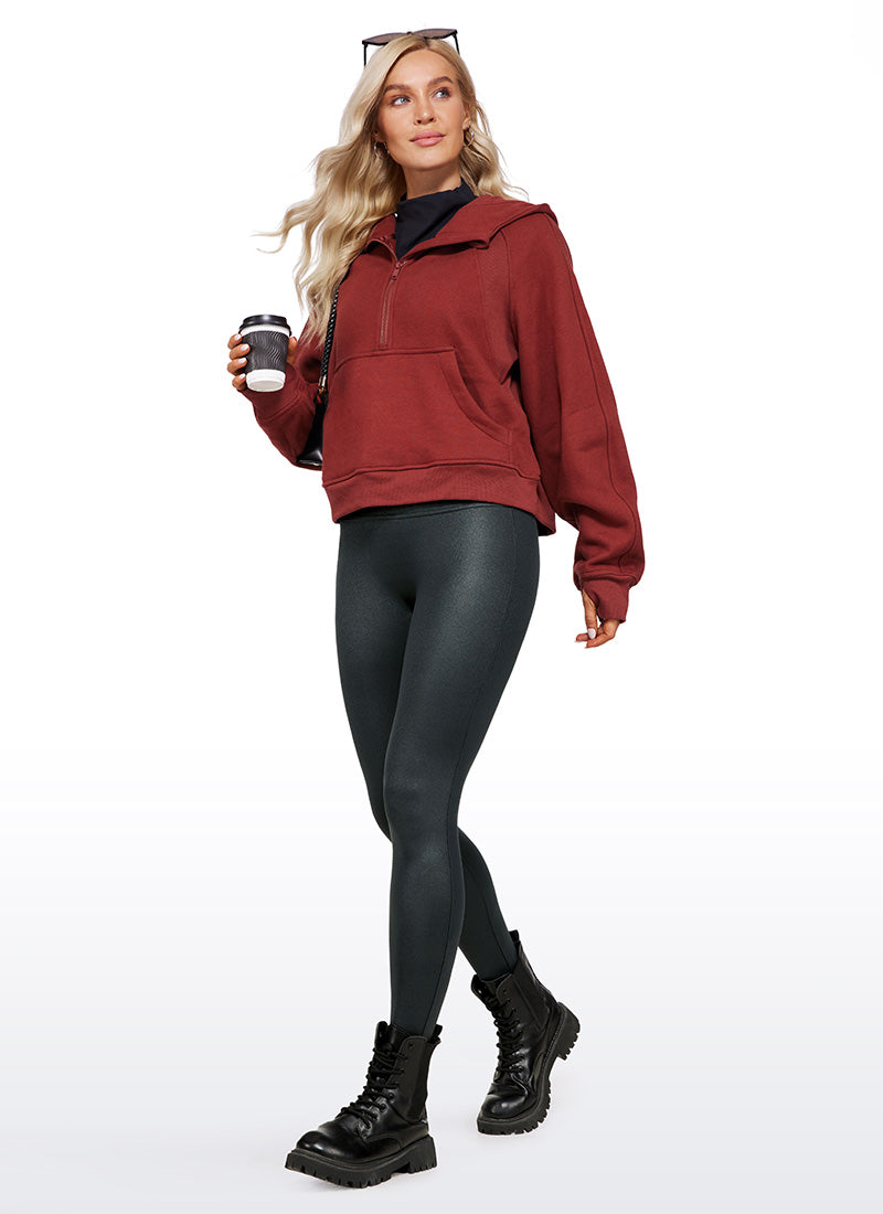 Faux Leather No Front Seam Legging 28''