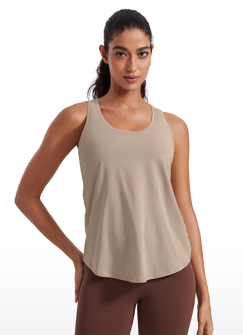 Pima Cotton Hip Length Racerback Tank