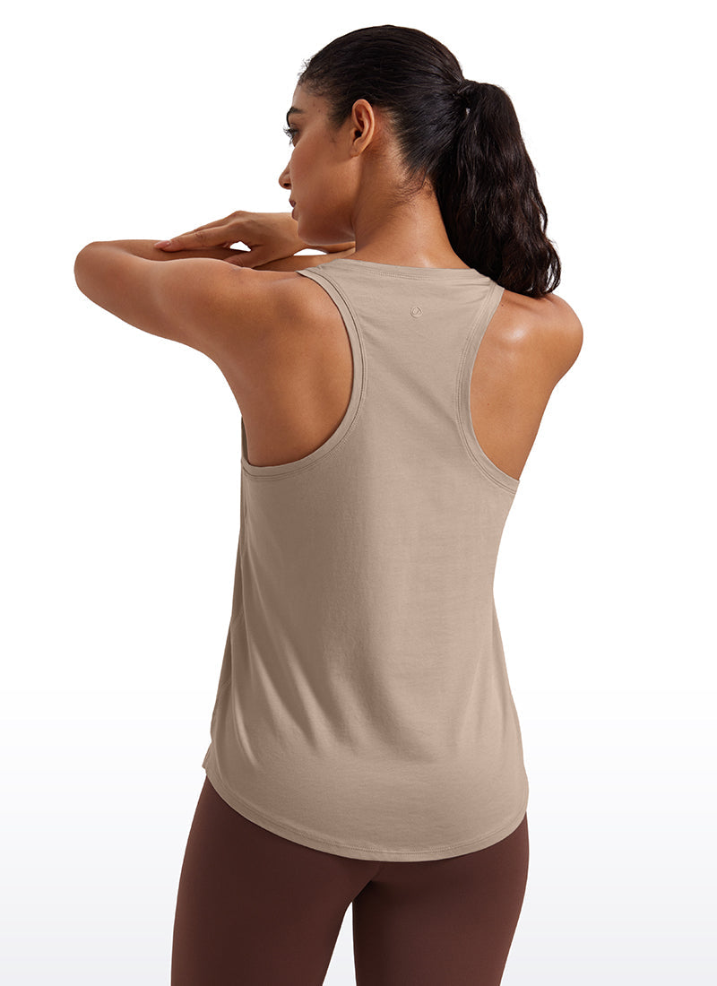 Pima Cotton Hip Length Racerback Tank