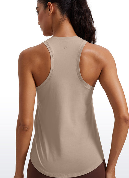Pima Cotton Hip Length Racerback Tank