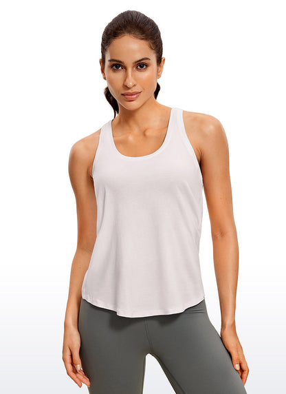 Pima Cotton Hip Length Racerback Tank