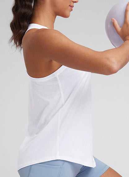 Pima Cotton Hip Length Racerback Tank