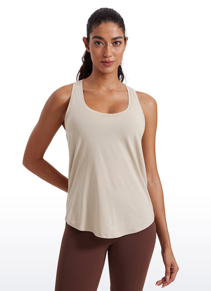 Pima Cotton Hip Length Racerback Tank