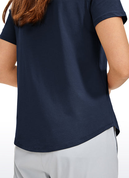 Pima Cotton Round Neck Short Sleeve
