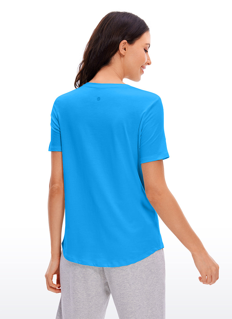 Pima Cotton Round Neck Short Sleeve