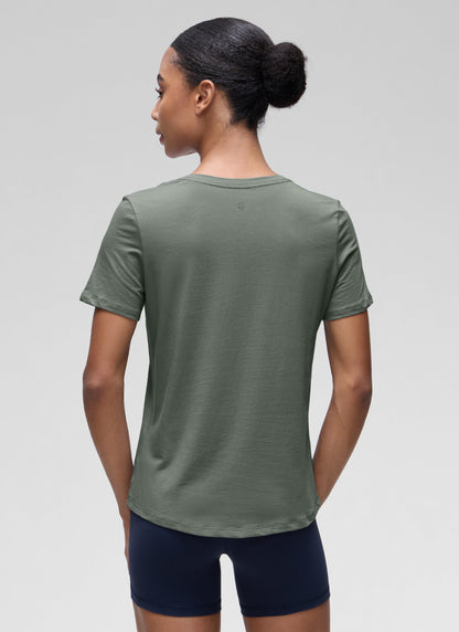 Pima Cotton Round Neck Short Sleeve