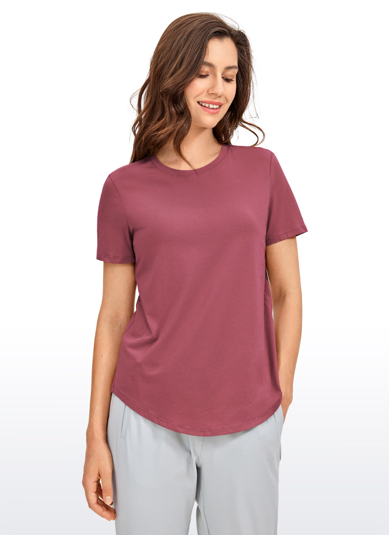 Pima Cotton Round Neck Short Sleeve