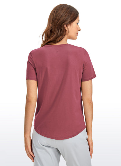 Pima Cotton Round Neck Short Sleeve