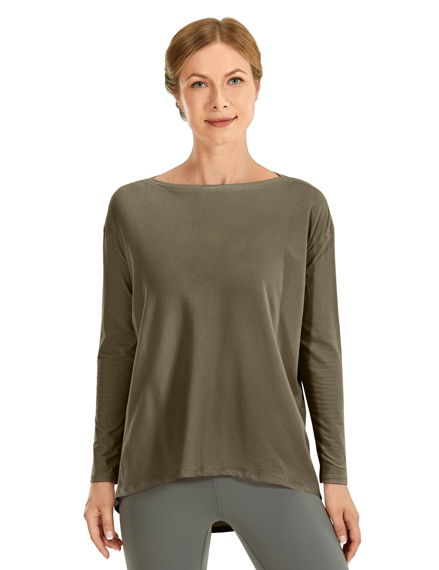 Pima Cotton Boat Neck Long Sleeve