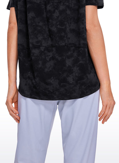 Pima Cotton Boat Neck Short Sleeve